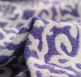 Žakárová látka Art Fabrics Verona fialová/režná