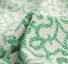 Žakárová látka Art Fabrics Verona zelená, režná